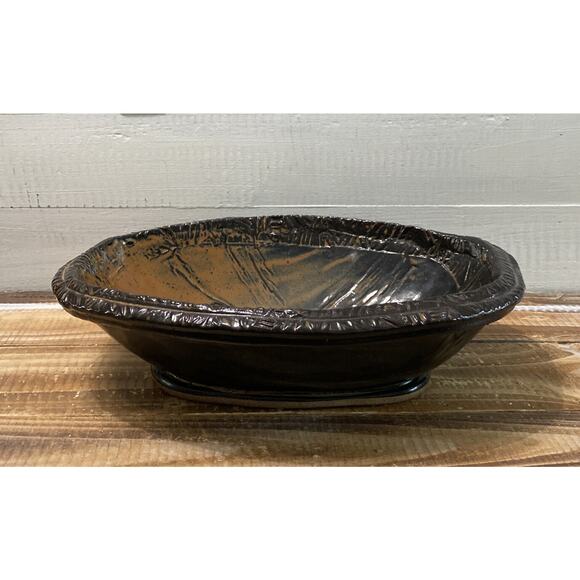 Studio Art Pottery Bowl Signed Robert Klander Glazed Serving Decorative Brown - Picture 10 of 12